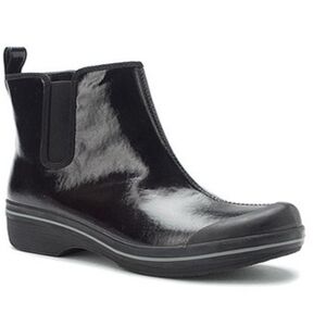 DANSKO Women's Vail Rain Boot Black Coated Canvas size 11